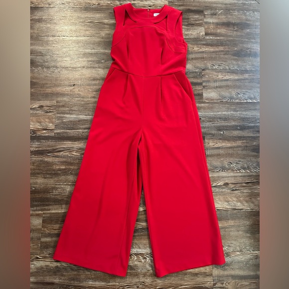 Calvin Klein Vibrant Red Jumpsuit - Picture 2 of 7